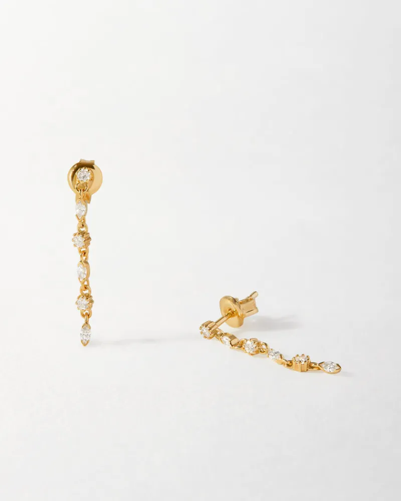 Edge of Ember Solid Gold & Diamonds | Style | Marquise Solitaire Station Diamond Necklace