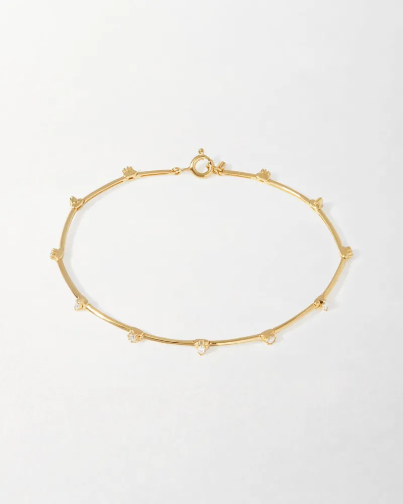 Edge of Ember Style | Marquise Solitaire Tennis Diamond Bracelet