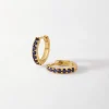 Edge of Ember Huggies | Hoops | Moon Drop Diamond Huggie Earrings