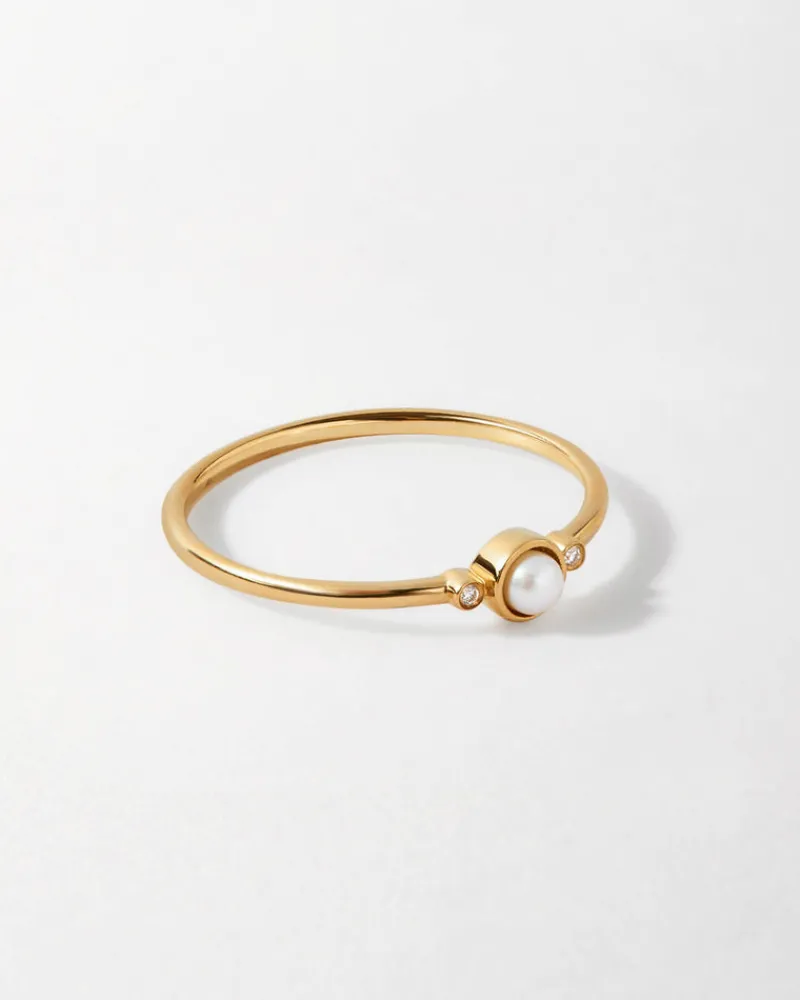 Edge of Ember Solid Gold & Diamonds | Style | Pearl Diamond Necklace