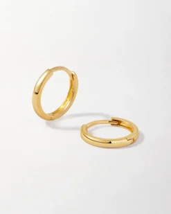 Edge of Ember Huggies | Hoops | Rainbow Sapphire Huggie Earrings