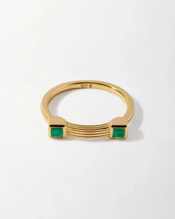 Edge of Ember Style | Ridge Green Onyx Stud Earrings