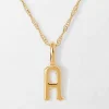 Edge of Ember Initials | Style | Solid Gold Initial Pendant