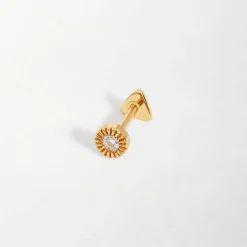 Edge of Ember Studs | Style | Solitaire Diamond Piercing Earring
