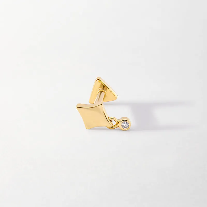 Edge of Ember Studs | Style | Solitaire Diamond Piercing Earring