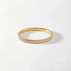 Edge of Ember Dainty | All Rings | Solitaire Diamond Ring - Yellow Gold