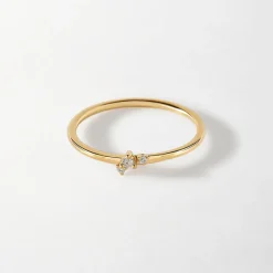 Edge of Ember Dainty | All Rings | Solitaire Diamond Ring - Yellow Gold