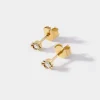 Edge of Ember Huggies | Hoops | Star Drop Diamond Huggie Earrings