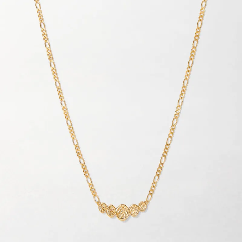 Edge of Ember Engravable | Textured Coin Pendant - Gold
