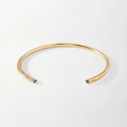 Edge of Ember Dainty | All Rings | Textured Emerald Stacker Ring